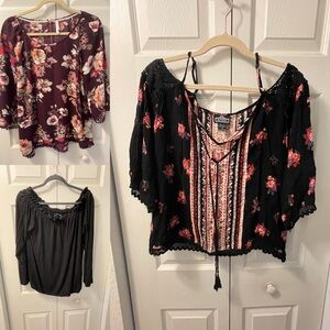 Lot of 3 blouses size Large